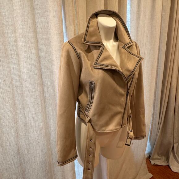 Zara Cropped Jacket sz S Tan and Black Sparkle Jacket - Picture 11 of 12